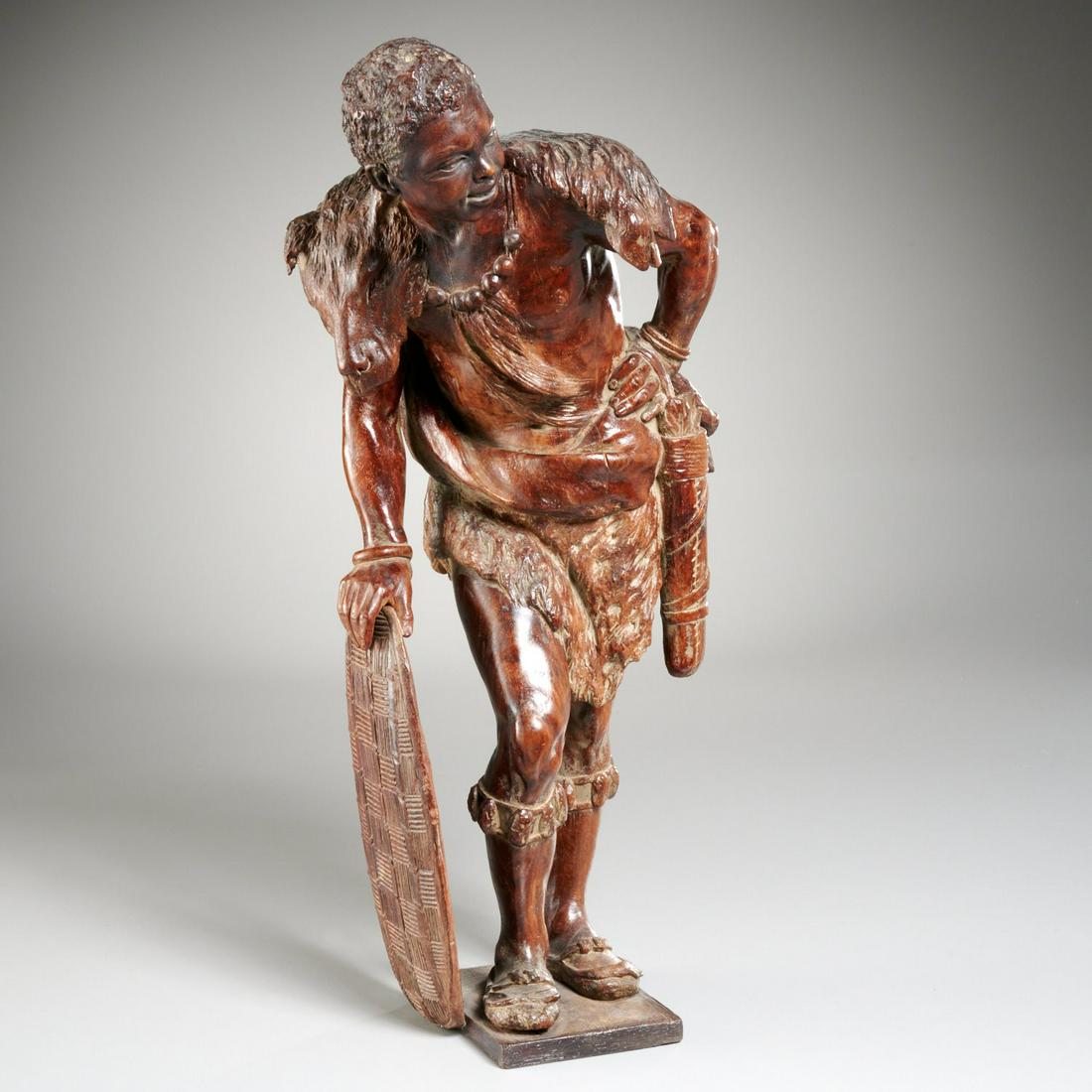 Continental School, finely carved wood sculpture (1 of 7)