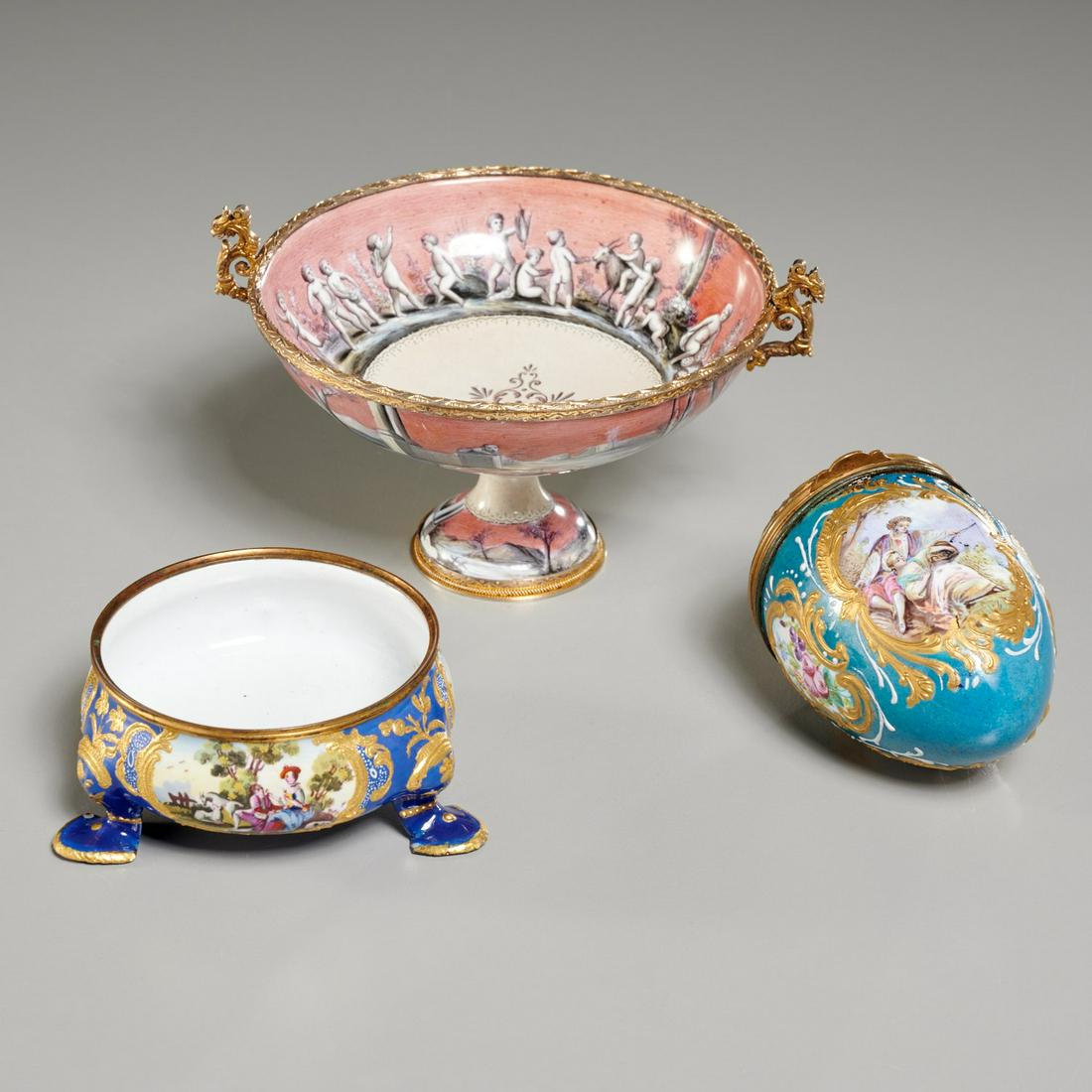 (3) European miniature enamel objects (1 of 5)