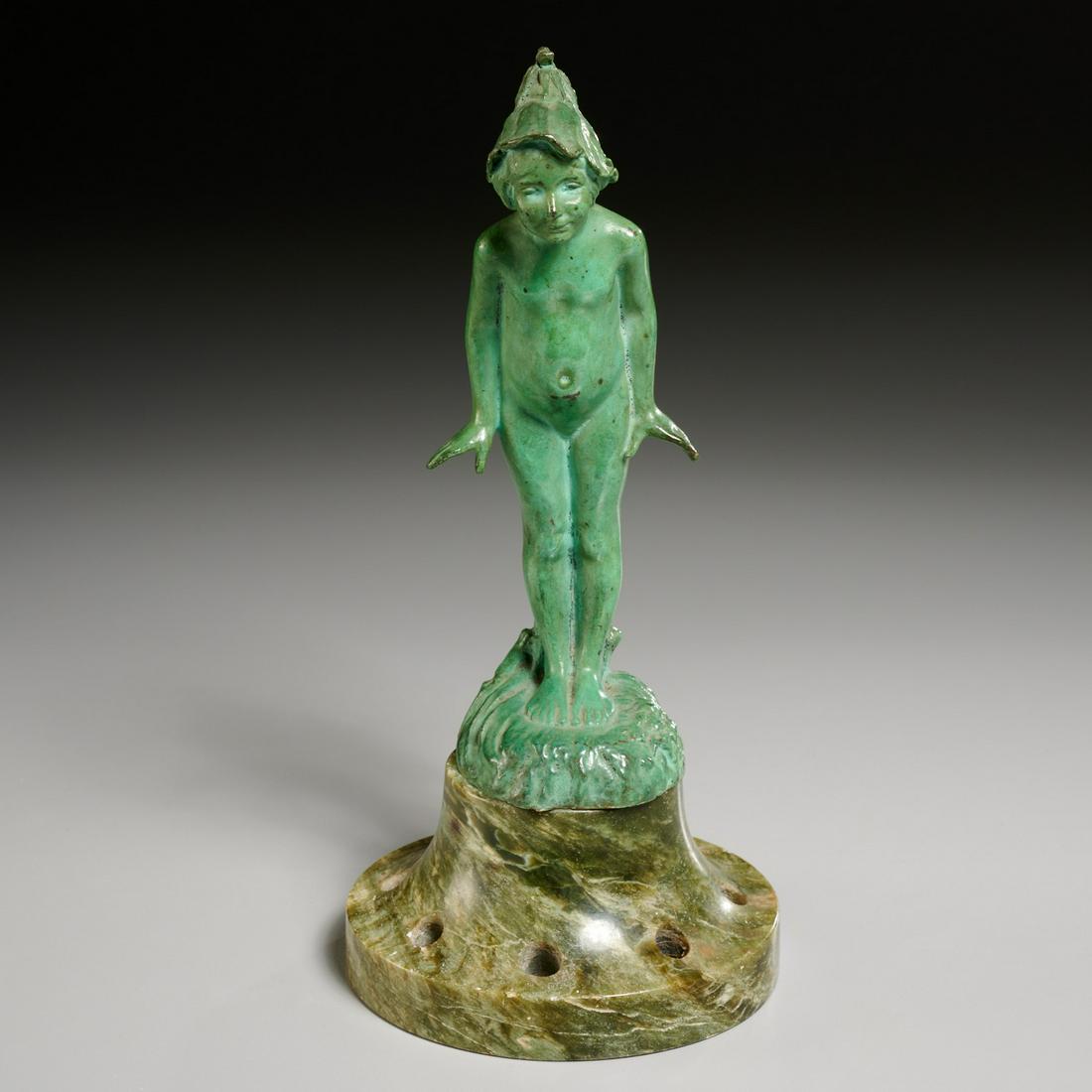 Edward Berge, bronze sculpture pen stand (1 of 7)