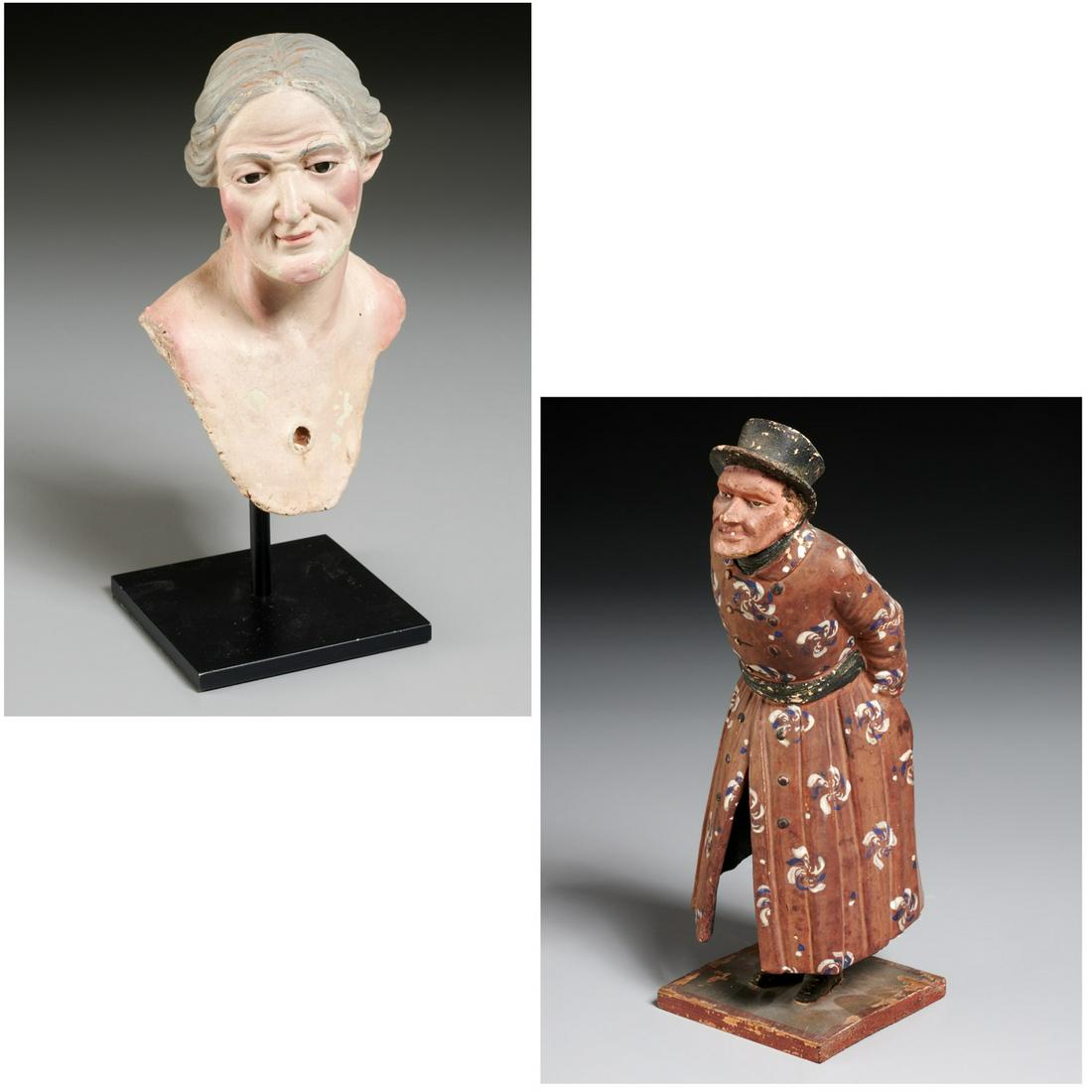 Antique French nodder and creche head (1 of 7)