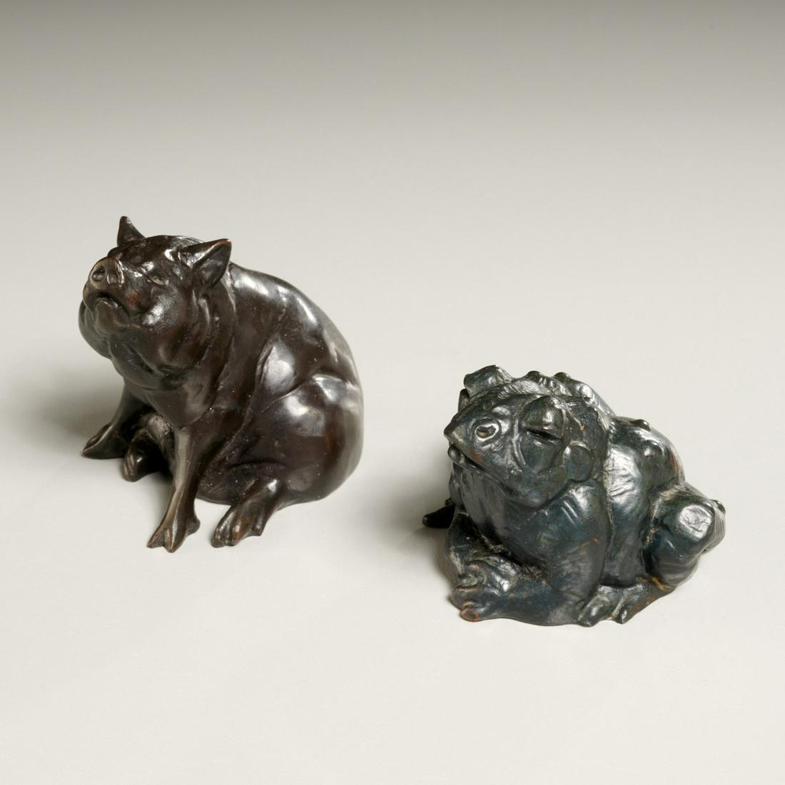 Dan Ostermiller, (2) bronze animal figures (1 of 5)