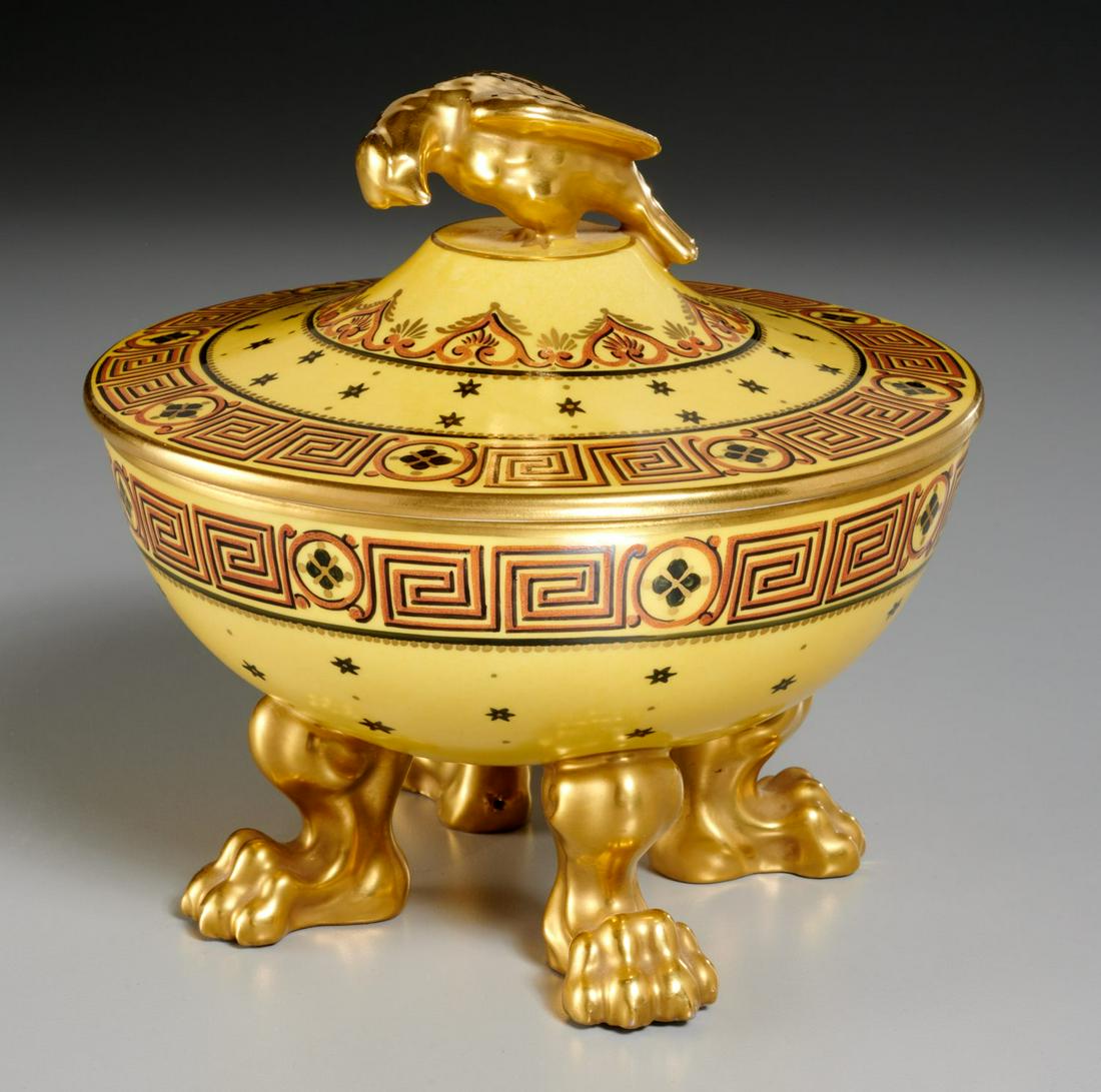 Porcelaine de Paris, footed bowl and cover (1 of 6)