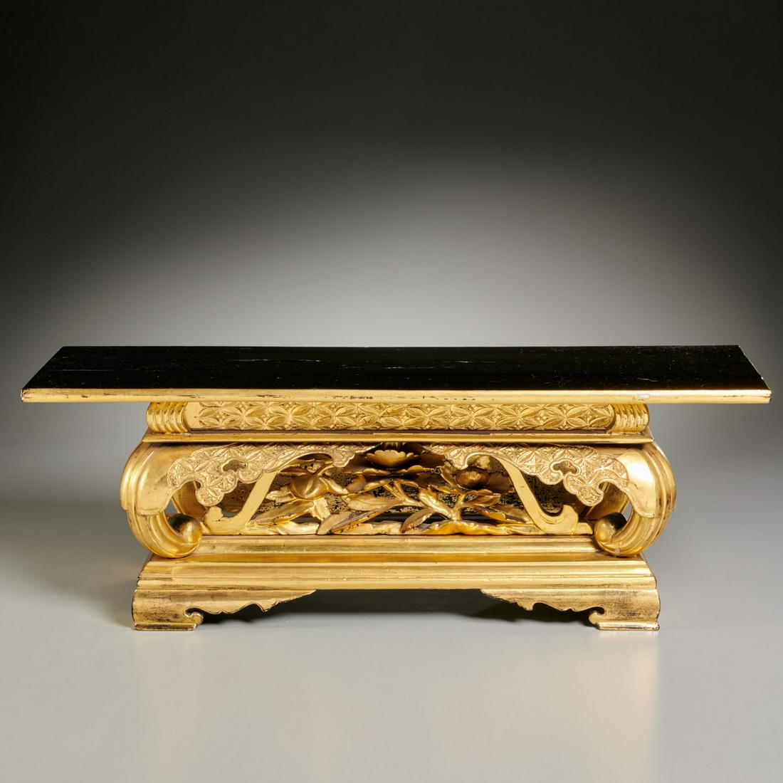 Japanese gilt lacquer wood altar table (1 of 6)