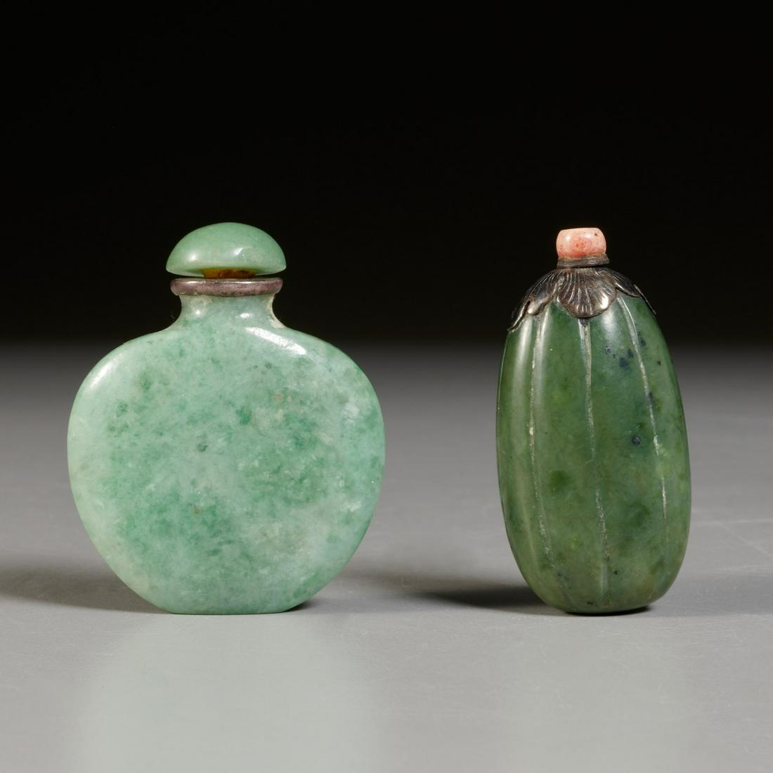 (2) Chinese jade snuff bottles (1 of 4)