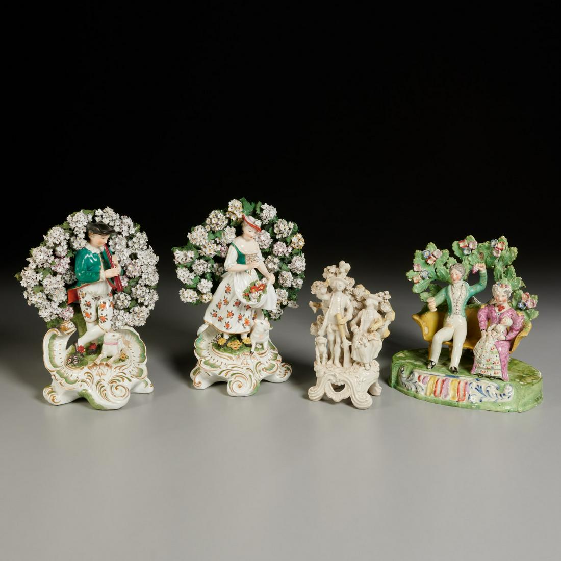 Antique Staffordshire & Derby bocage groups (1 of 10)