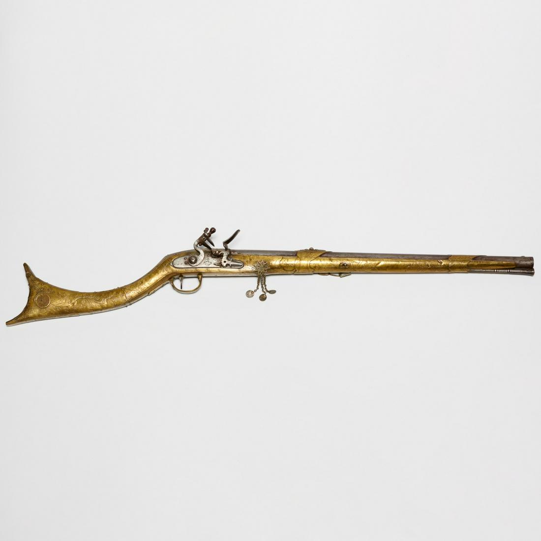 Antique Ottoman jezail flintlock musket (1 of 7)