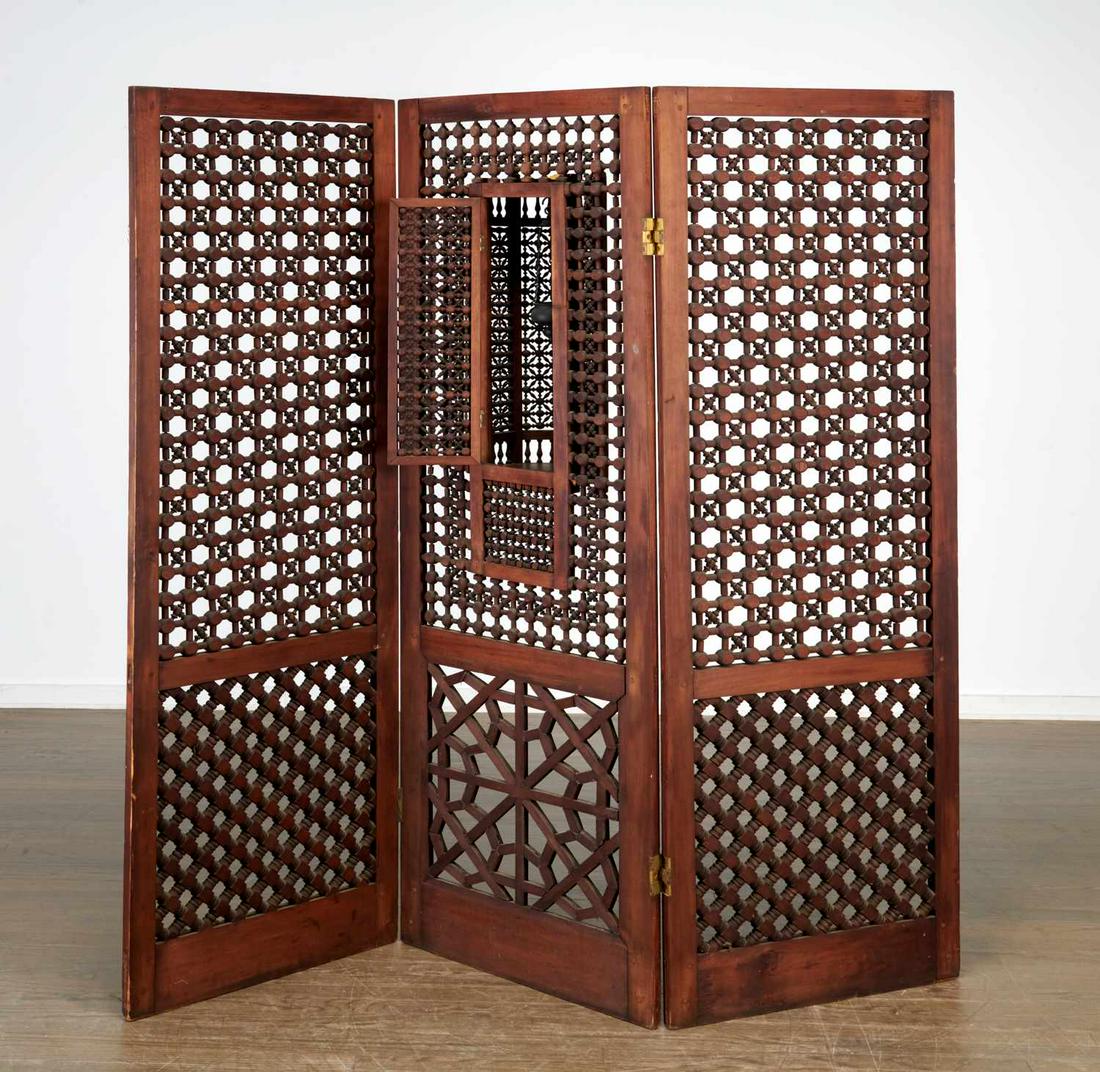 Antique North African hardwood mashrabiya screen (1 of 6)