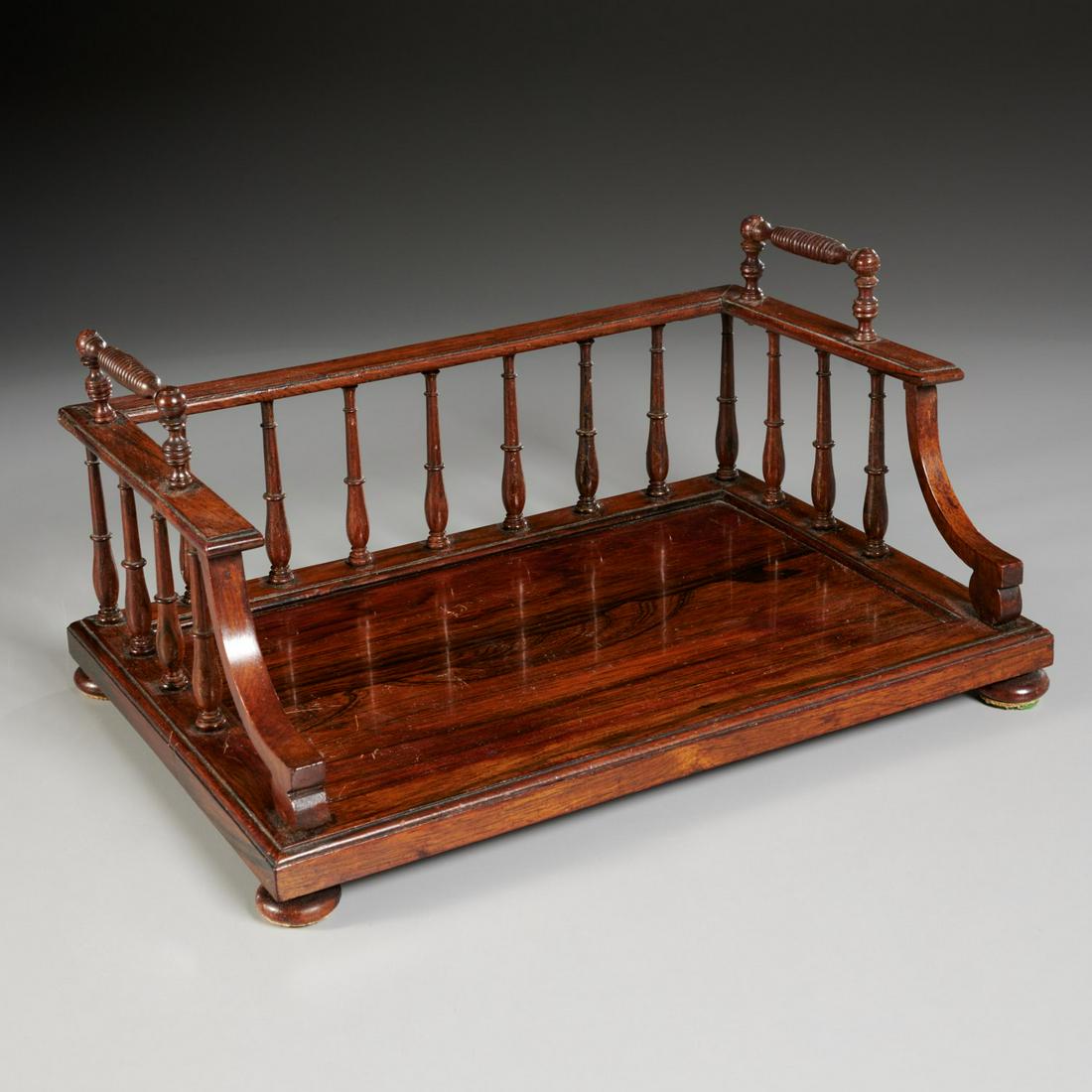 George V rosewood galleried bookstand (1 of 7)