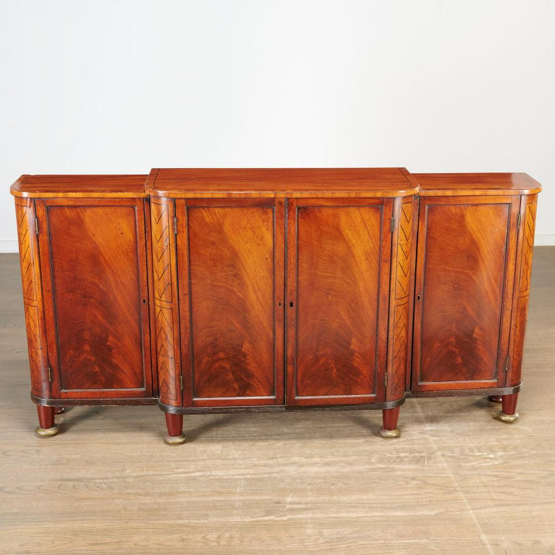 Regency Ebony Inlaid Mahogany Sideboard