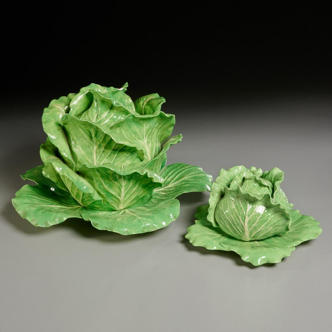 Dodie Thayer, (2) lidded lettuce ware tureens (1 of 7)