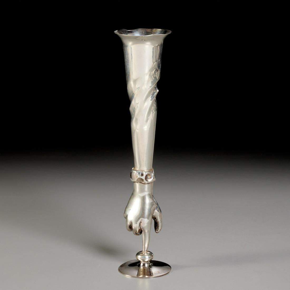 Bichierogra Pampaloni, whimsical silver vase (1 of 7)