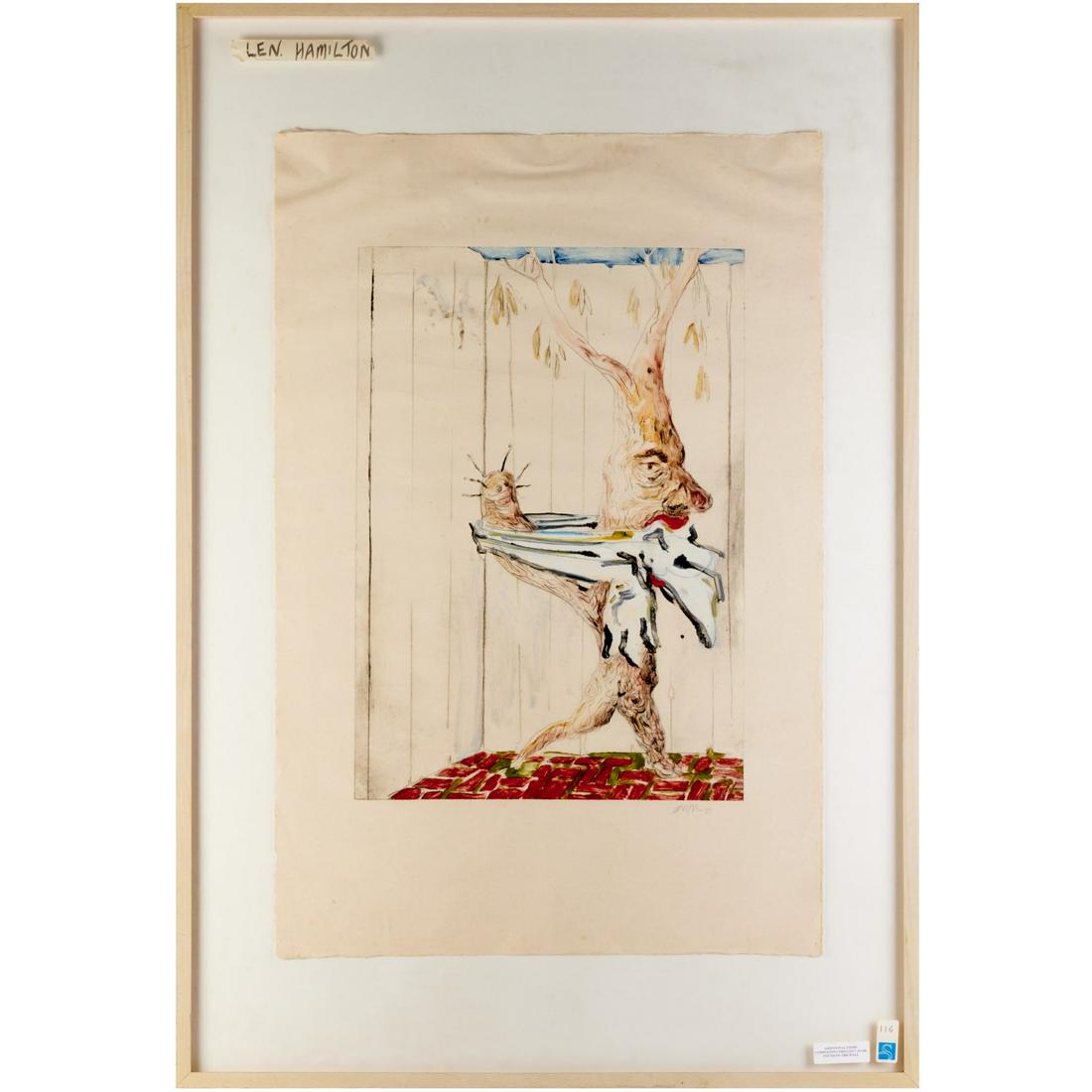 Sam Messer, drypoint monotype, 1987 (1 of 7)