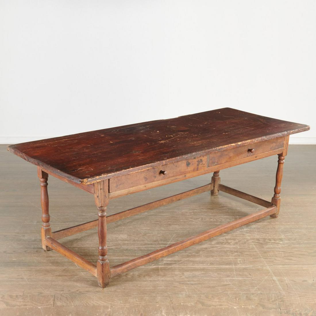 Early Continental walnut farm table (1 of 6)