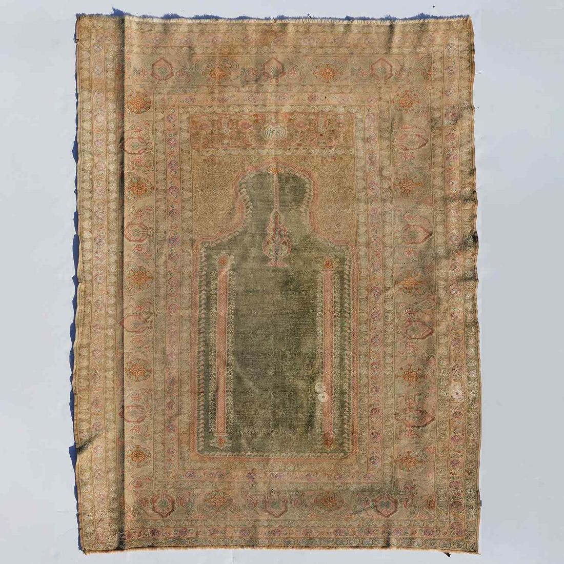 Turkish silk prayer rug (1 of 5)