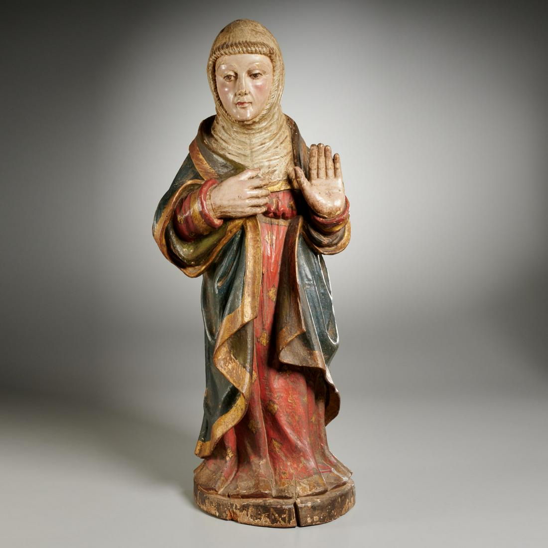 Large Continental Baroque carved wood figure (1 of 5)
