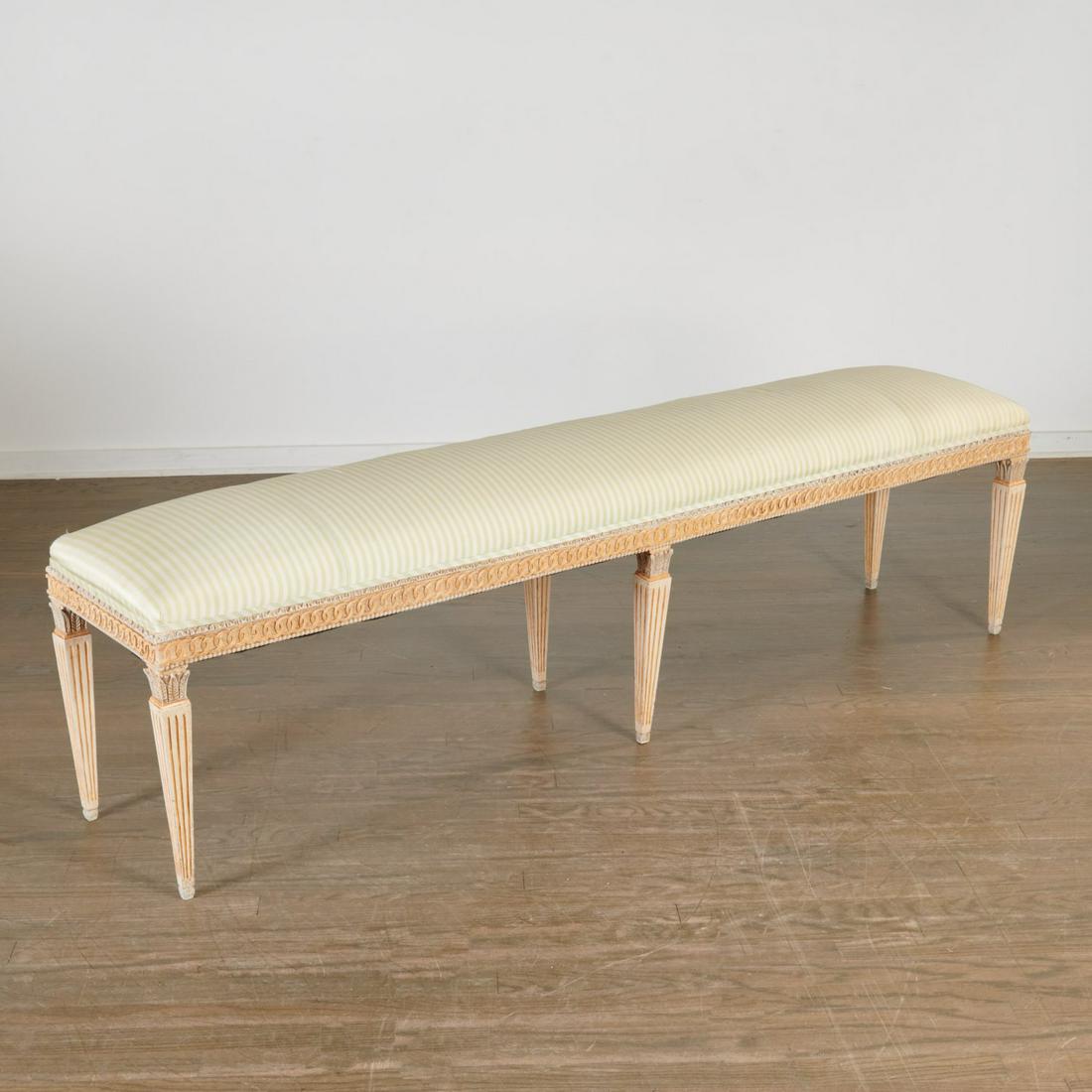 Louis XVI style paint decorated banquette (1 of 4)