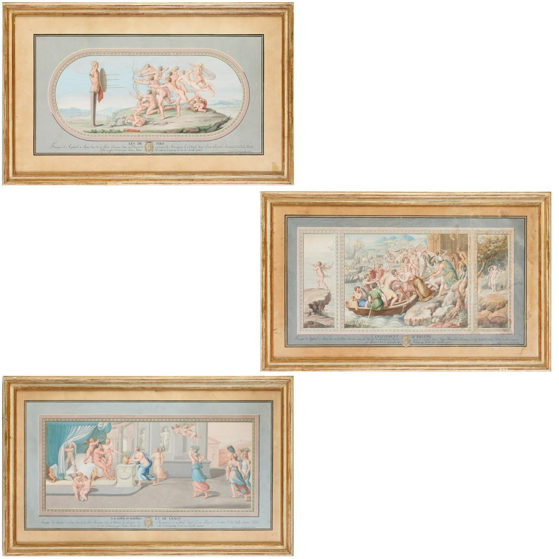 French School, (3) Doria Pamphilj gouaches (1 of 6)