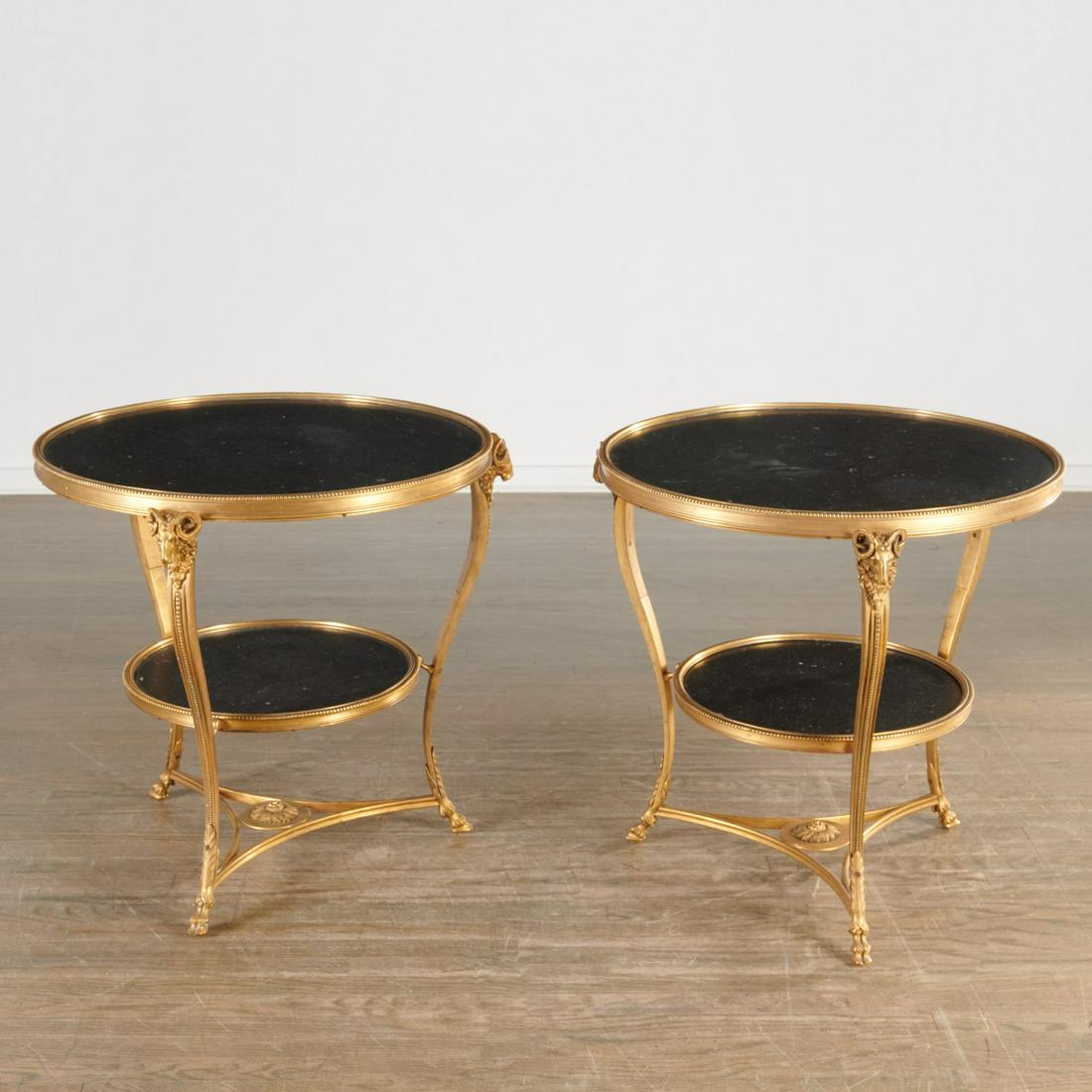 Nice pair Louis XVI style gilt bronze gueridons (1 of 6)