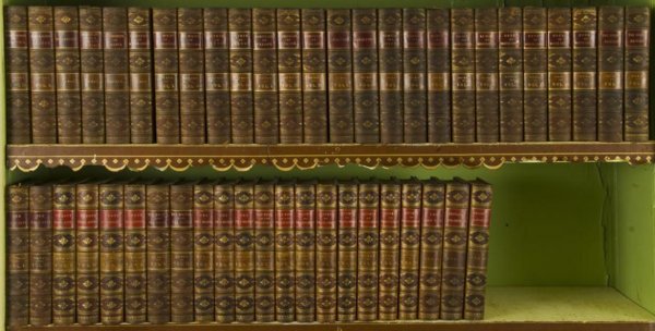 Books: Dumas, Alexandre. Works.: Books: Dumas, Alexandre. Works., Boston, 1892, an appealing set in 48 vols., 3/4 brown leather with red stripe labels, 8vo. Provenance: The Doris Duke Charitable Foundation