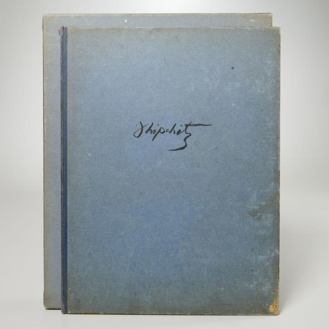 Jacques Lipchitz, signed book with sketches: Jacques Lipchitz, signed book with sketches, Twelve Bronzes by Jacques Lipchitz: 16 Collotype Plates. Curt Valentin, 1943, one of 435 copies, this one inscribed to Isadore Grossman and signed by the a
