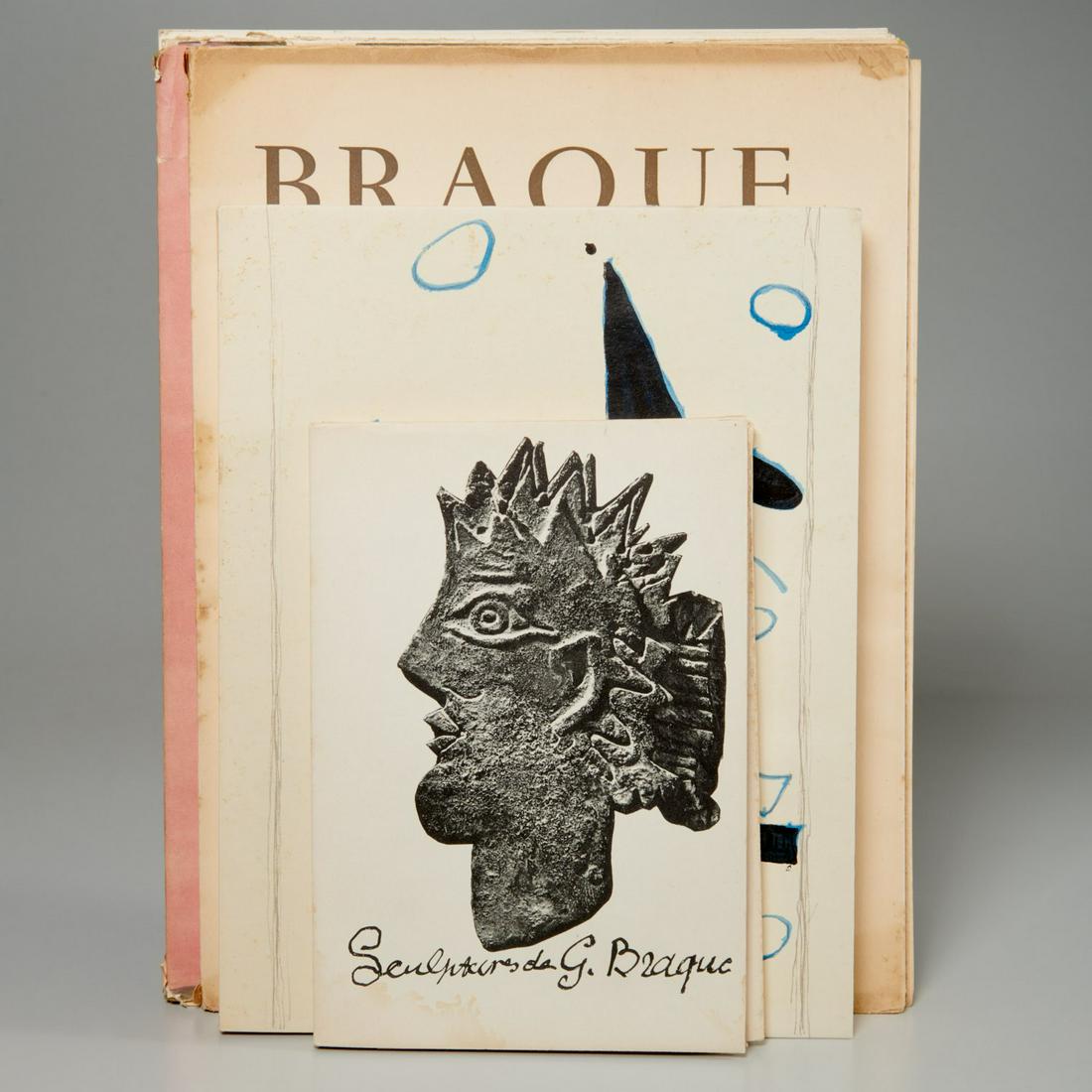 Georges Braque, (4) vols. reference: Georges Braque, (4) vols. reference, Inckudes: 1) Braques Peintures 1909-1947. Editions du Chene, 1948; 2) Nouvelles Sculptures et Plaques Gravees. Morance, 32 color and b&w plates loose in folder; 3)