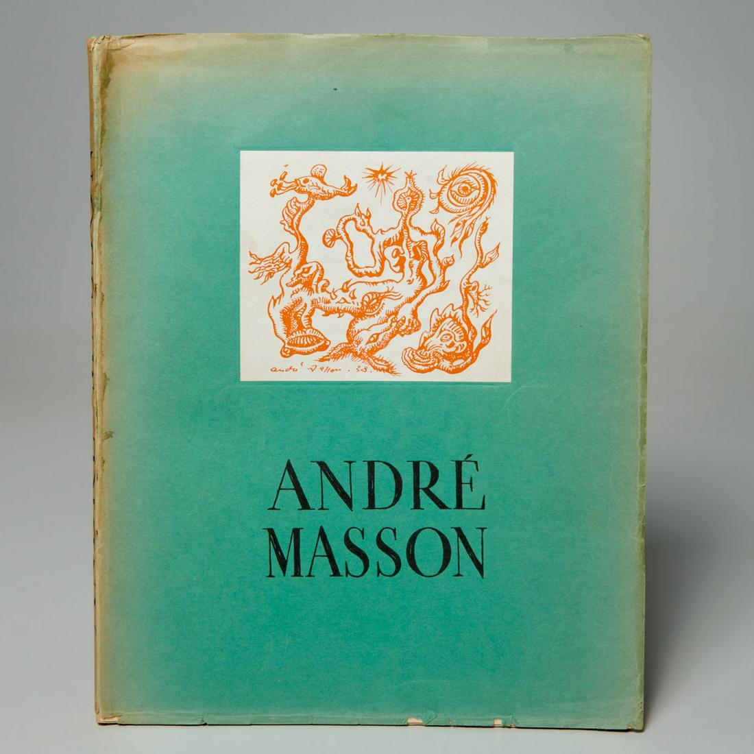 Andre Masson, Wolf, 1940, signed ltd. ed.: Andre Masson, Wolf, 1940, signed ltd. ed., Rouen, #258/300 on Velin de Luxe, initialed by Masson on the colophon, text by Breton, Desnos, Eluard, Leiris and others, 122 pages, black and white drawings