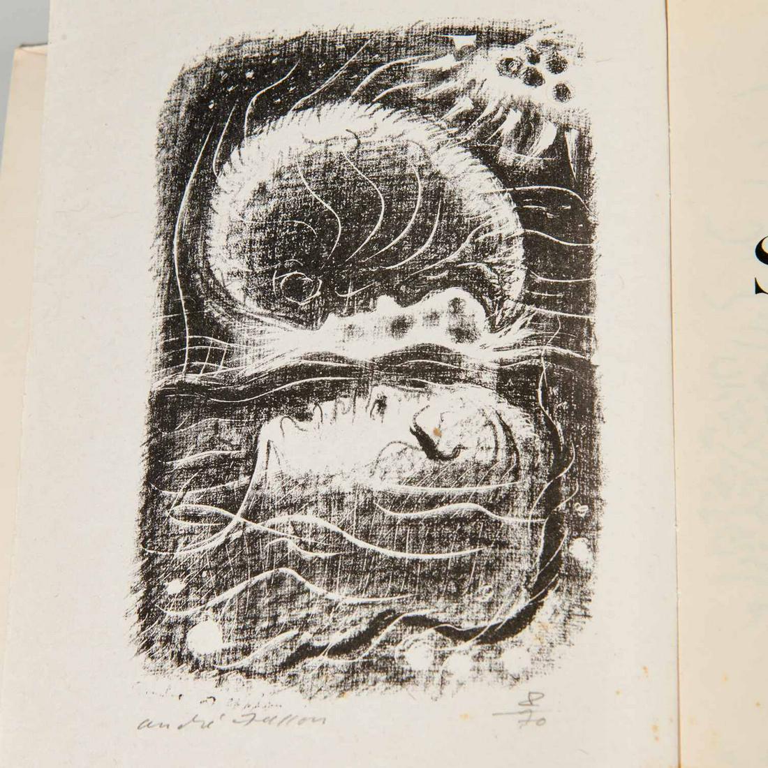 Tristan Tzara, Terre sur Terre, signed ltd. ed.: Tristan Tzara, Terre sur Terre, signed ltd. ed., Trois Collines, 1946, H.C. No. LIII of 60 on Grand Velin Blanc, with orig. etching signed Andre Masson, and signed Tzara on the colophon, this copy add