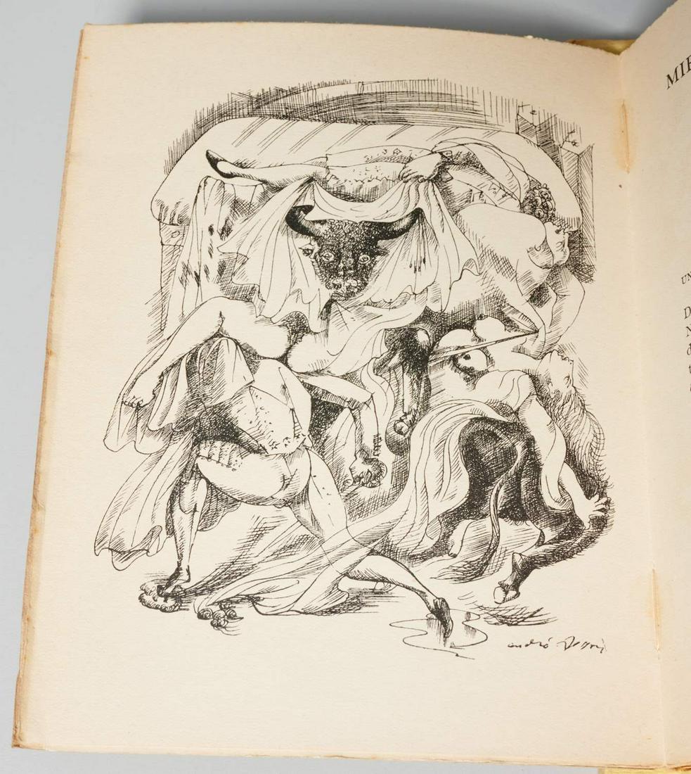 Michel Leiris, (2) Miroir de la Tauromachie: Michel Leiris, (2) Miroir de la Tauromachie, Two GLM editions, each illustrated with erotic drawings by Andre Masson: 1938, Acephale, nouvelle serie, cahier I, with 3 drawings, an unnumbered copy, 6.6