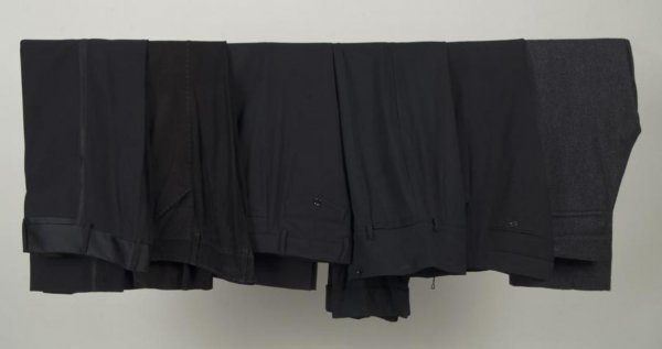 (6) pairs Dolce & Gabbana pants: (6) pairs Dolce & Gabbana pants, Circa 1990s, including: wool, suede and satin, mainly black, size 8/40 Provenance: The Estate of Lucia Moreira-Salles, NY