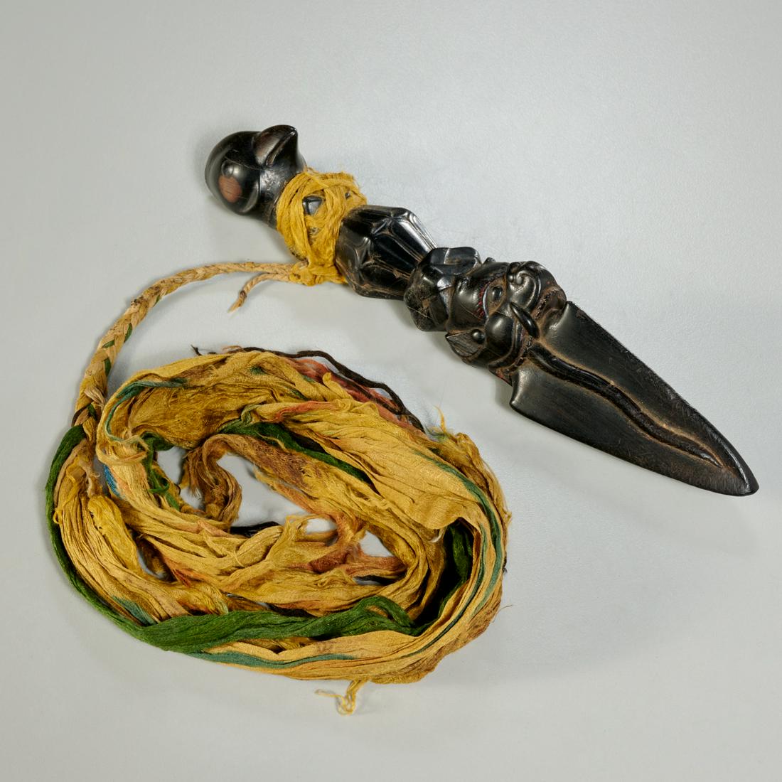 Carved and painted zitan Phurba dagger (1 of 5)