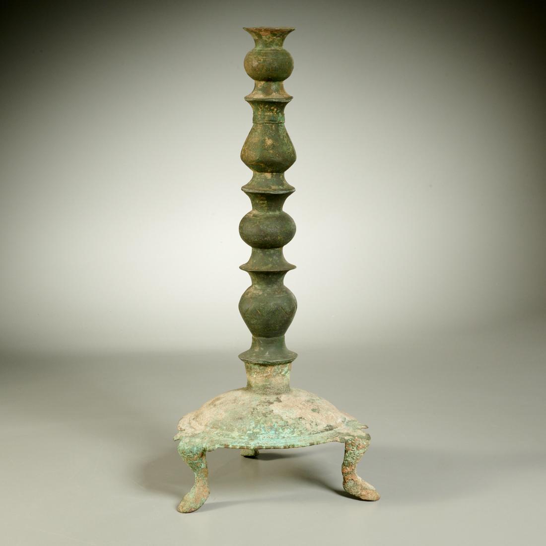 Ancient Near Eastern bronze candlestick (1 of 4)