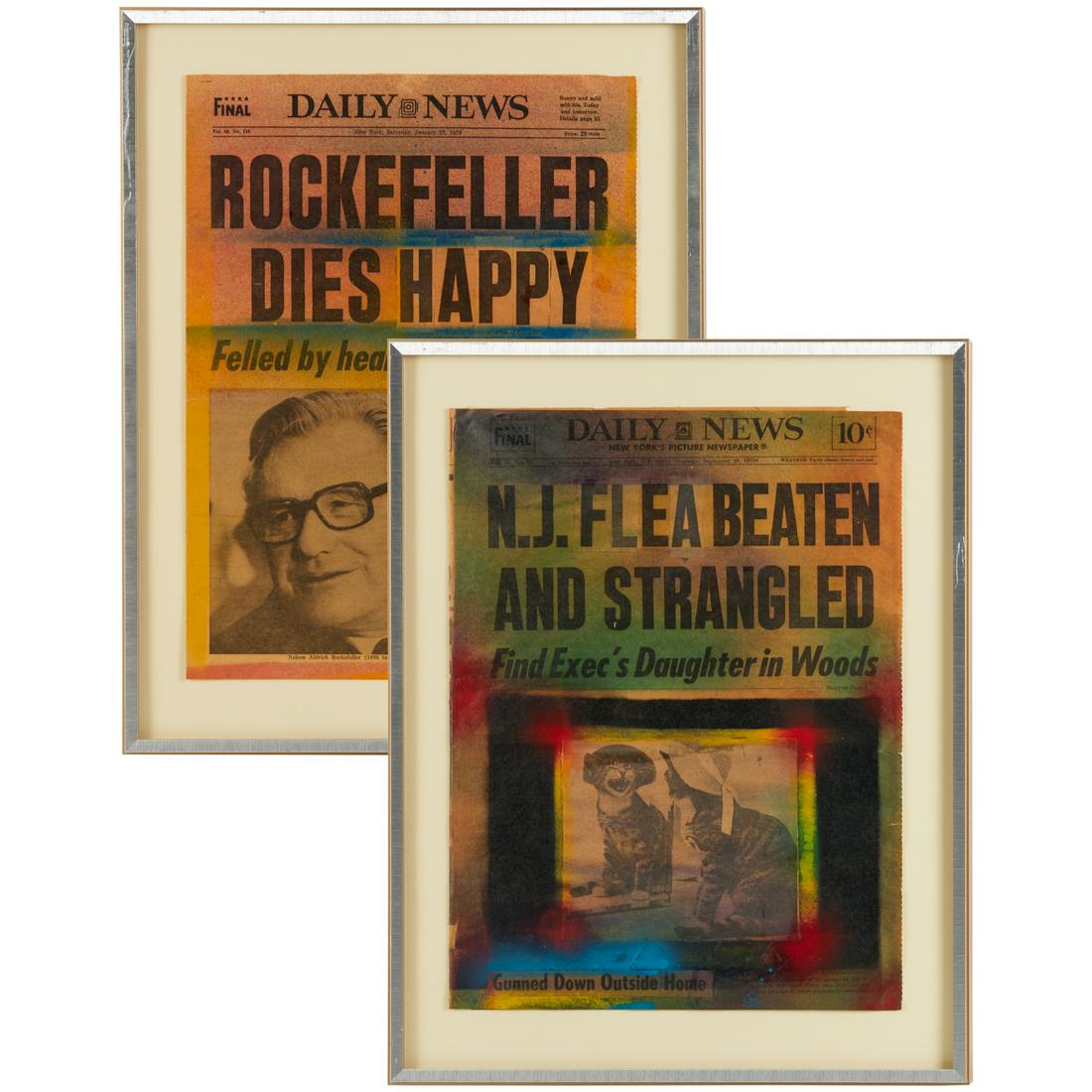 Steve Gianakos, (2) mixed media collages, c. 1977 (1 of 7)