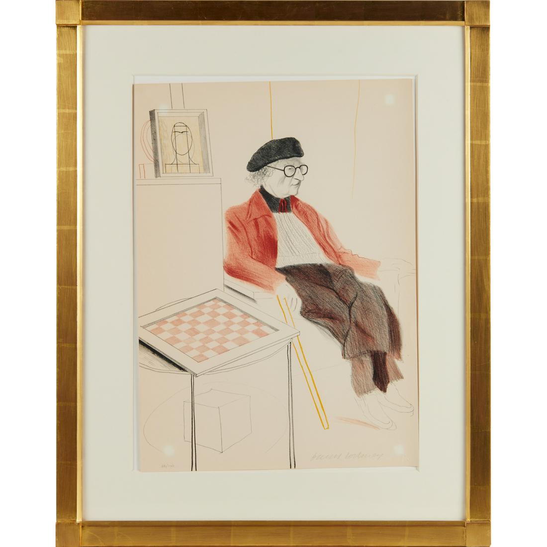 David Hockney, color lithograph, 1974 (1 of 7)