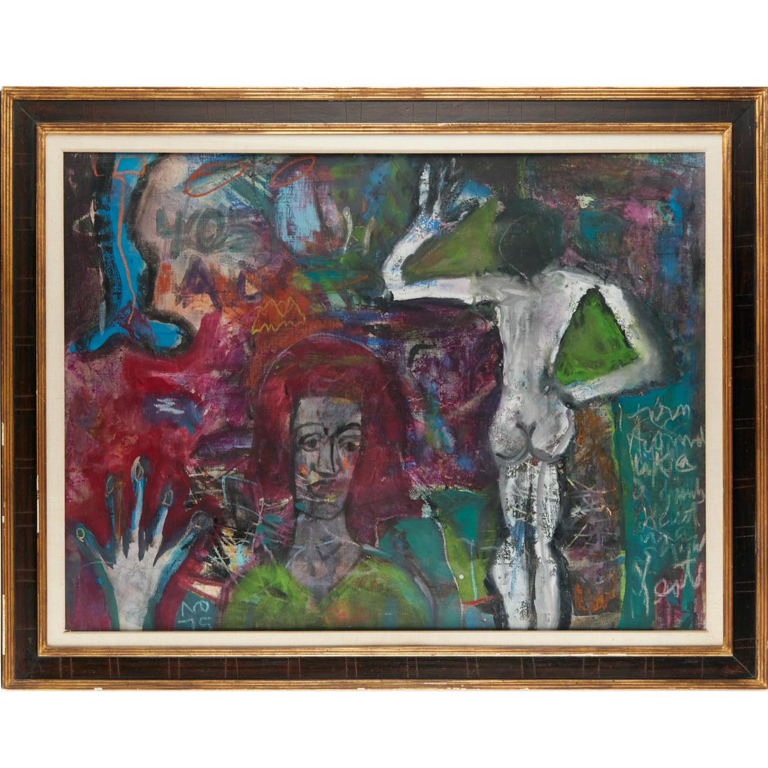 Norris Embry, mixed media on canvas, 1975 (1 of 8)