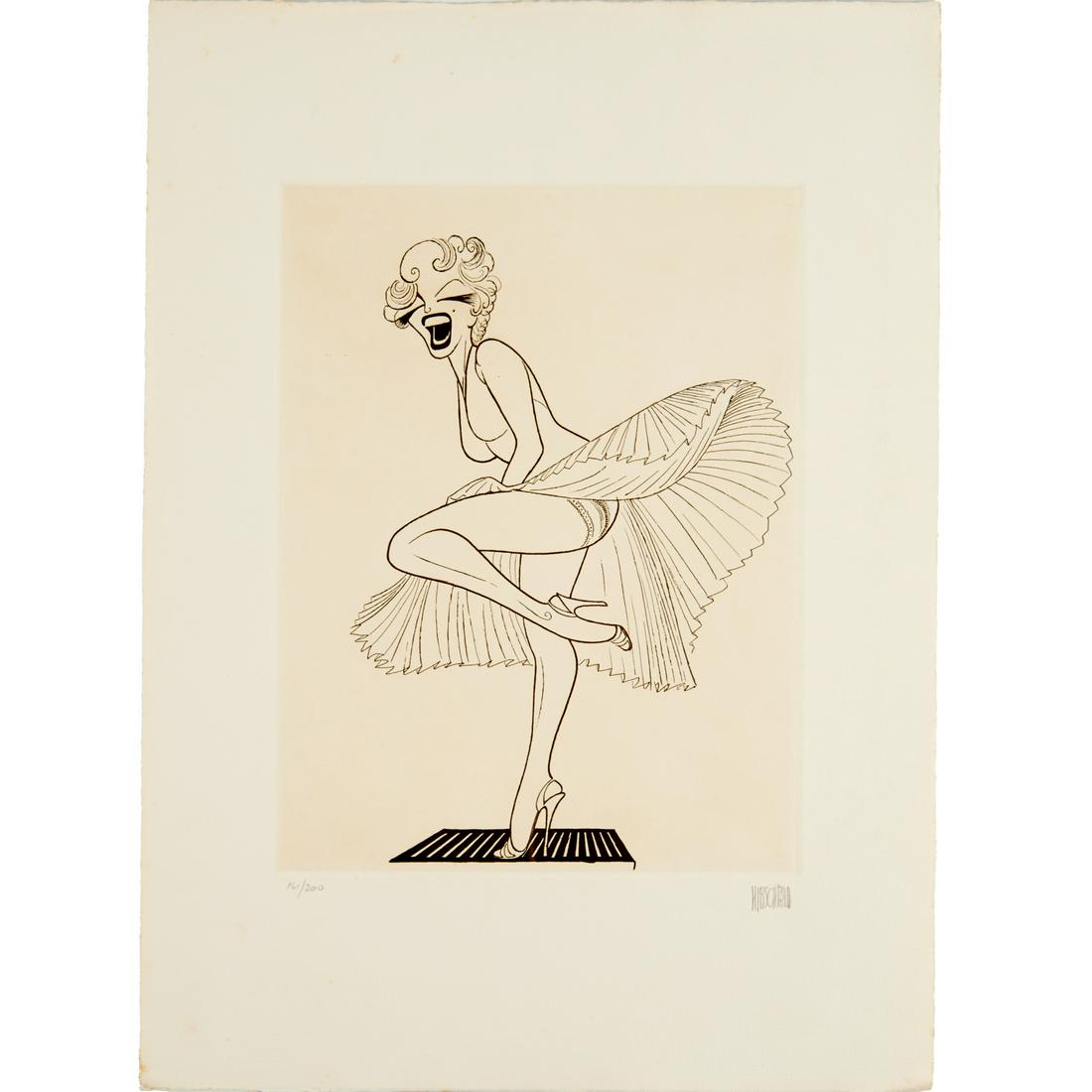 Al Hirschfeld, Marilyn Monroe, signed (1 of 6)