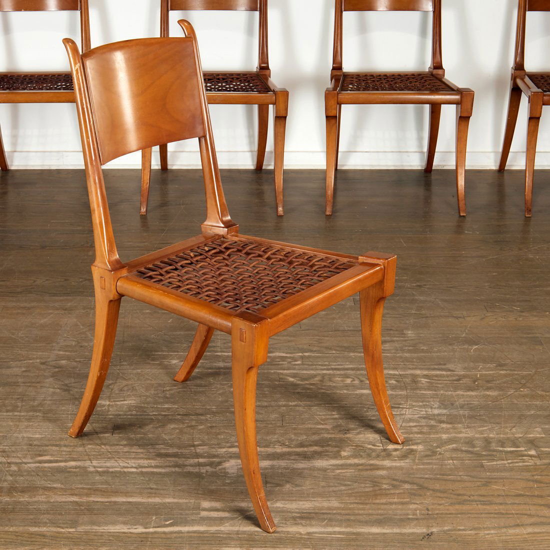 TH Robsjohn-Gibbings, (6) Klismos dining chairs (1 of 12)