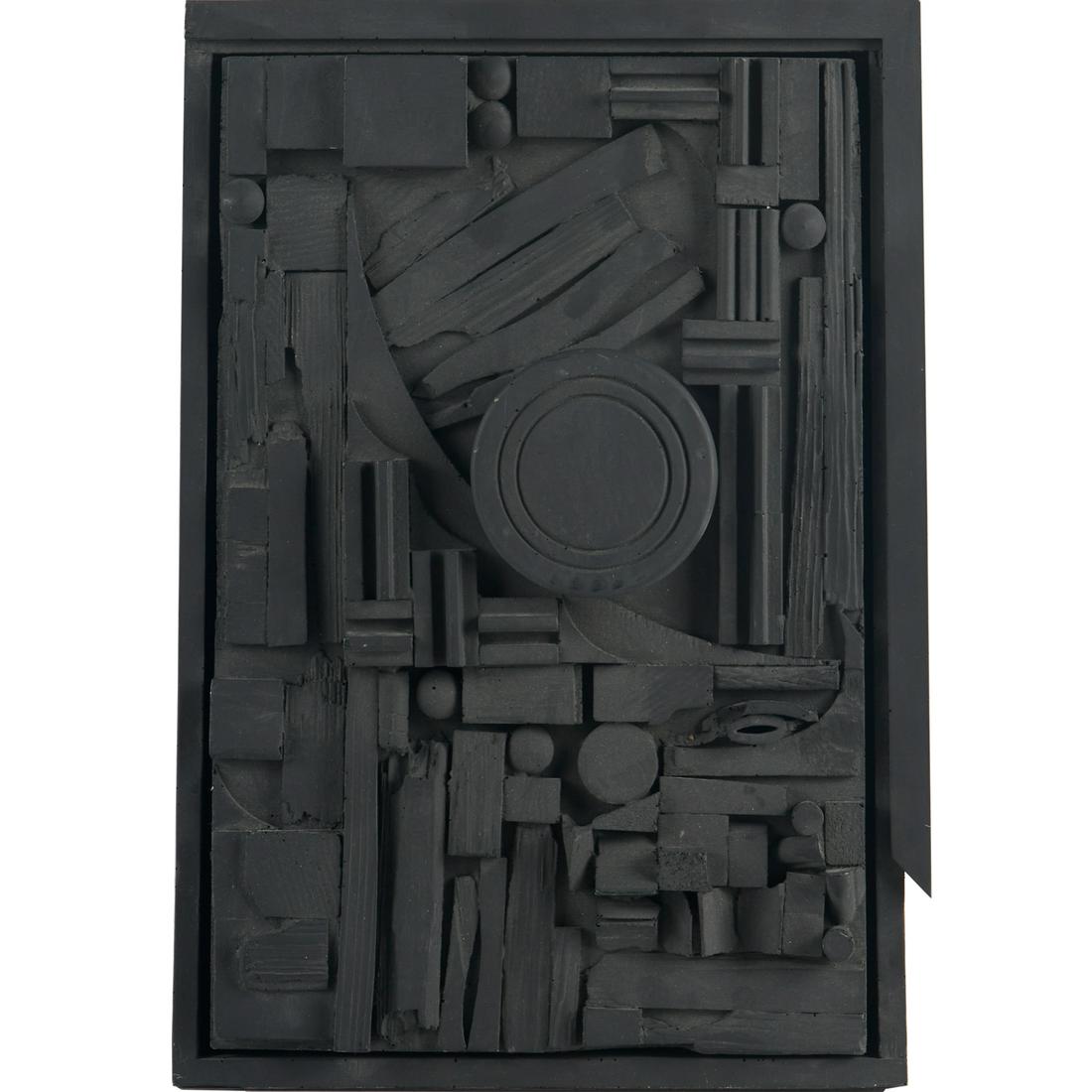 Louise Nevelson, black cast relief multiple, 1979 (1 of 7)