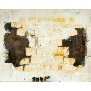 Paul Manes, large scale oil on canvas, 1987: Paul Manes, large scale oil on canvas, 1987, Paul Manes (American, b. 1948), "Enclume", signed and titled verso, gallery label on stretcher verso, unframed, 60"h x 76"w Provenance: The Collection of L