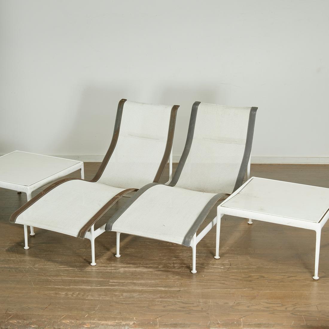 Pair Richard Schultz chaises and side tables (1 of 11)