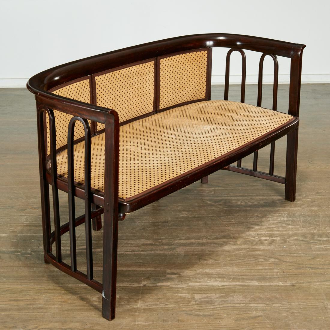 Josef Hoffmann Secessionist bentwood settee (1 of 6)