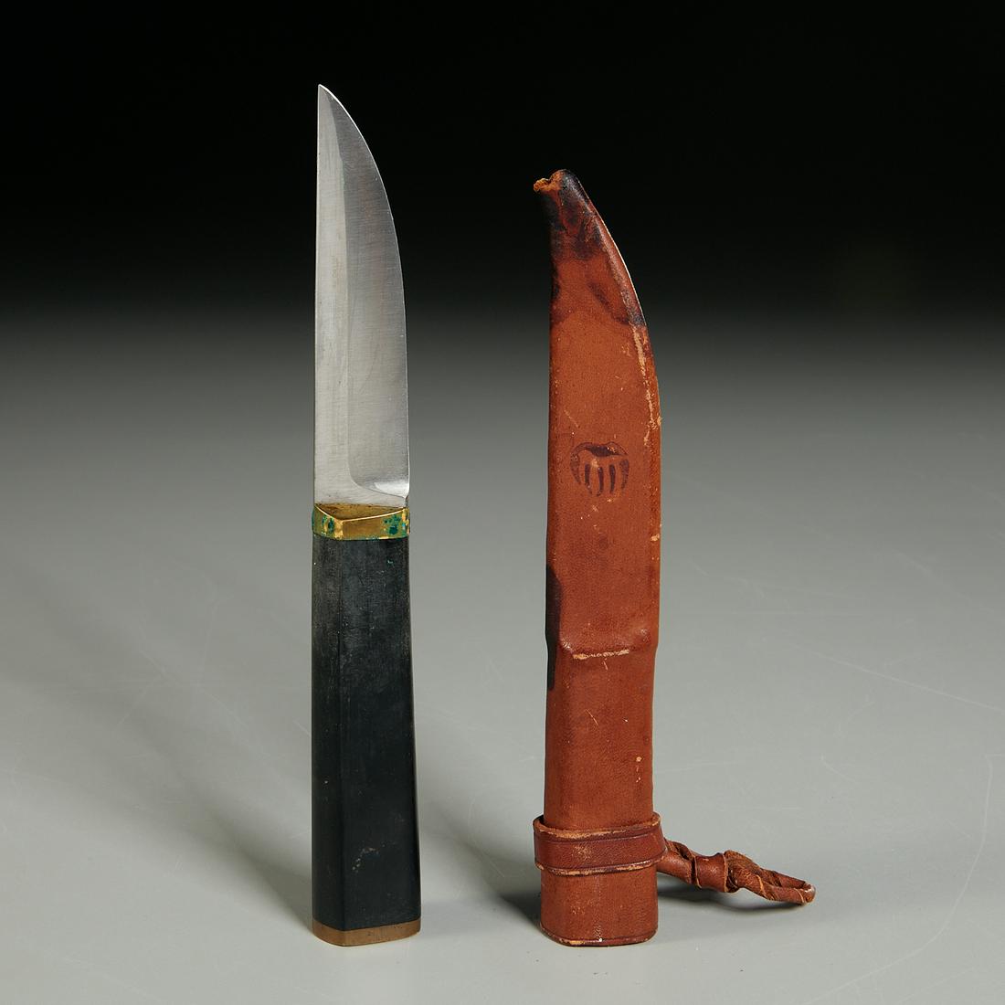 Tapio Wirkkala, "Puukko" knife in leather sheath (1 of 9)