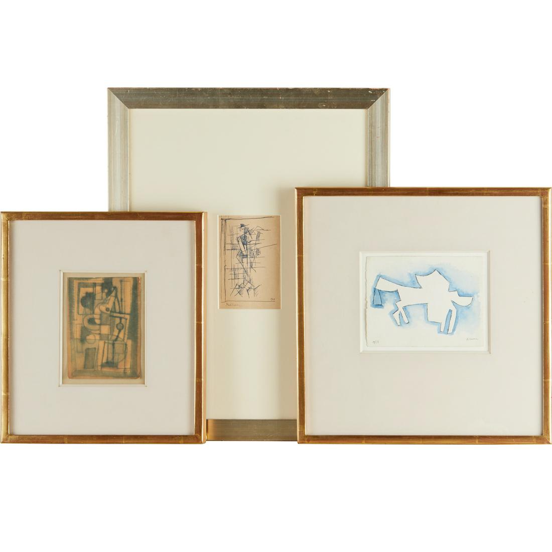 Xceron, (3) ink on paper drawings (1 of 9)