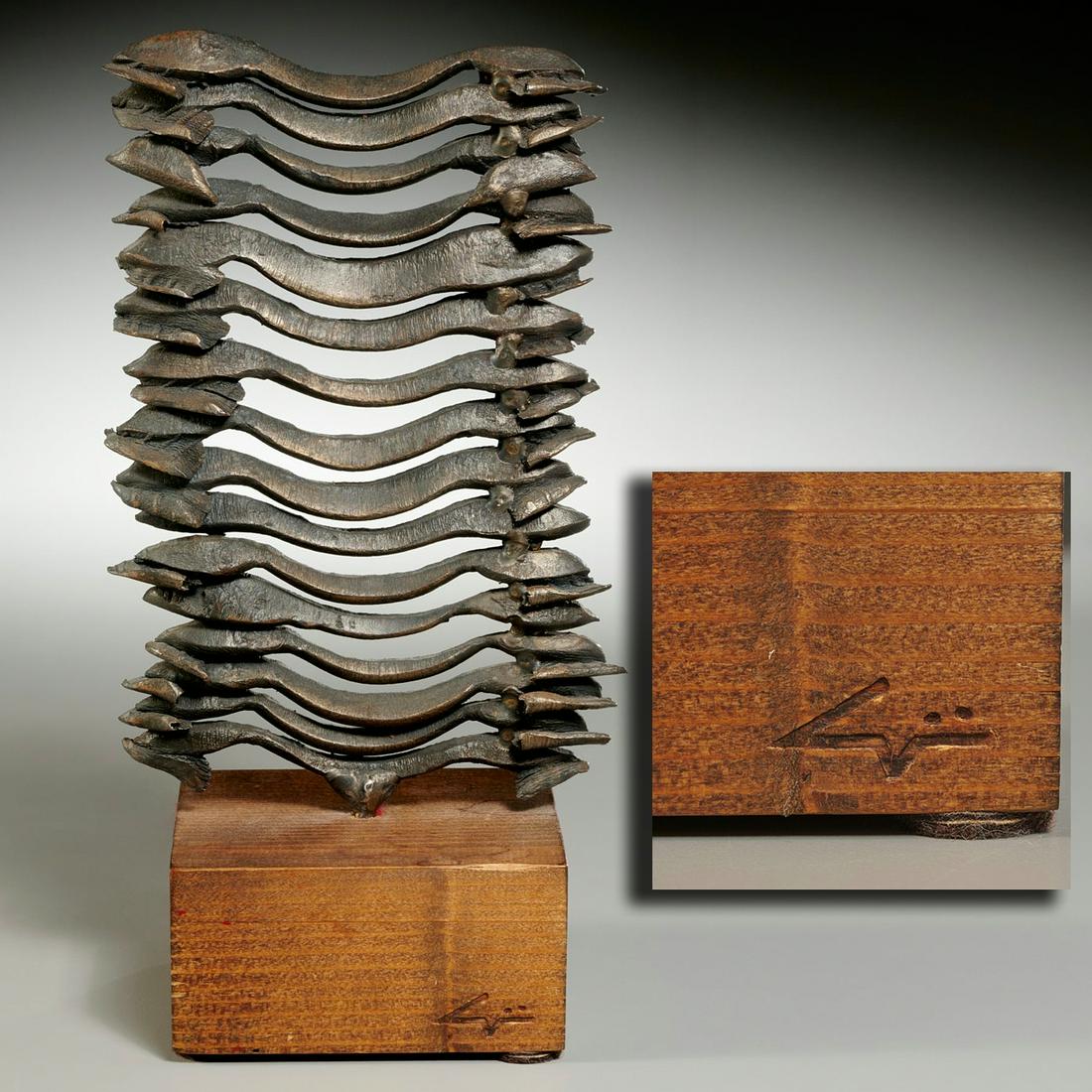 Modern School, cast bronze sculpture (1 of 5)
