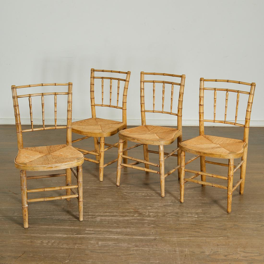 (4) faux painted bamboo side chairs, Parish-Hadley (1 of 7)