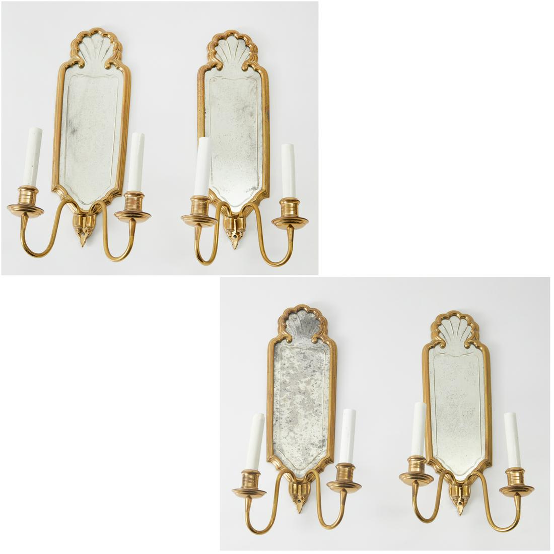 (4) Georgian style mirrored sconces, Parish-Hadley (1 of 7)