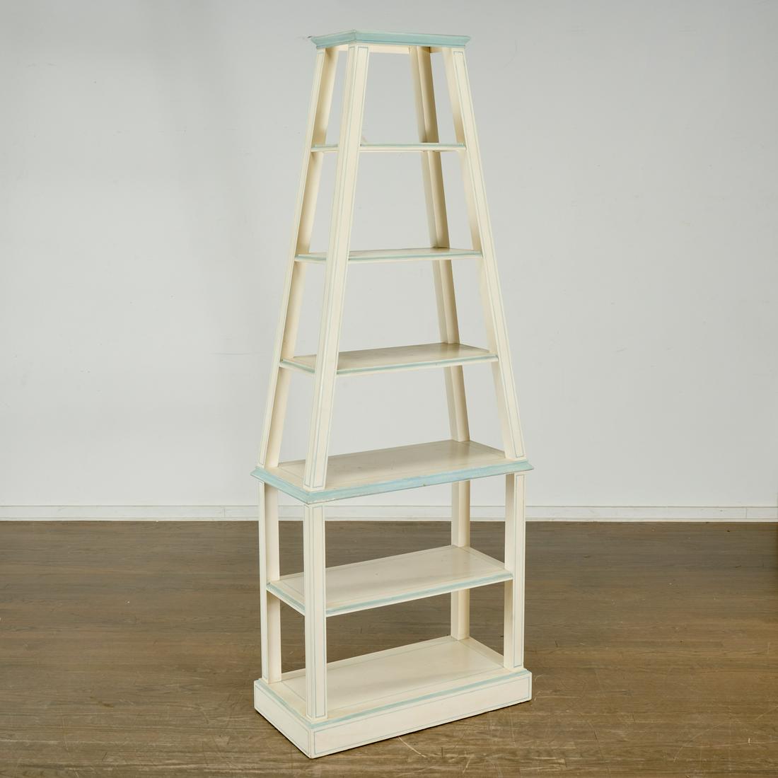 Parish-Hadley, custom painted obelisk etagere (1 of 4)