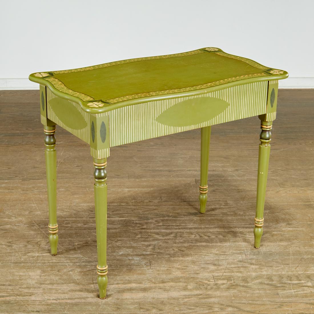 Parish-Hadley, paint decorated writing desk (1 of 7)