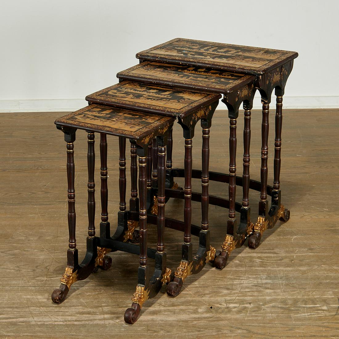 Chinese Canton lacquer quartetto tables (1 of 7)