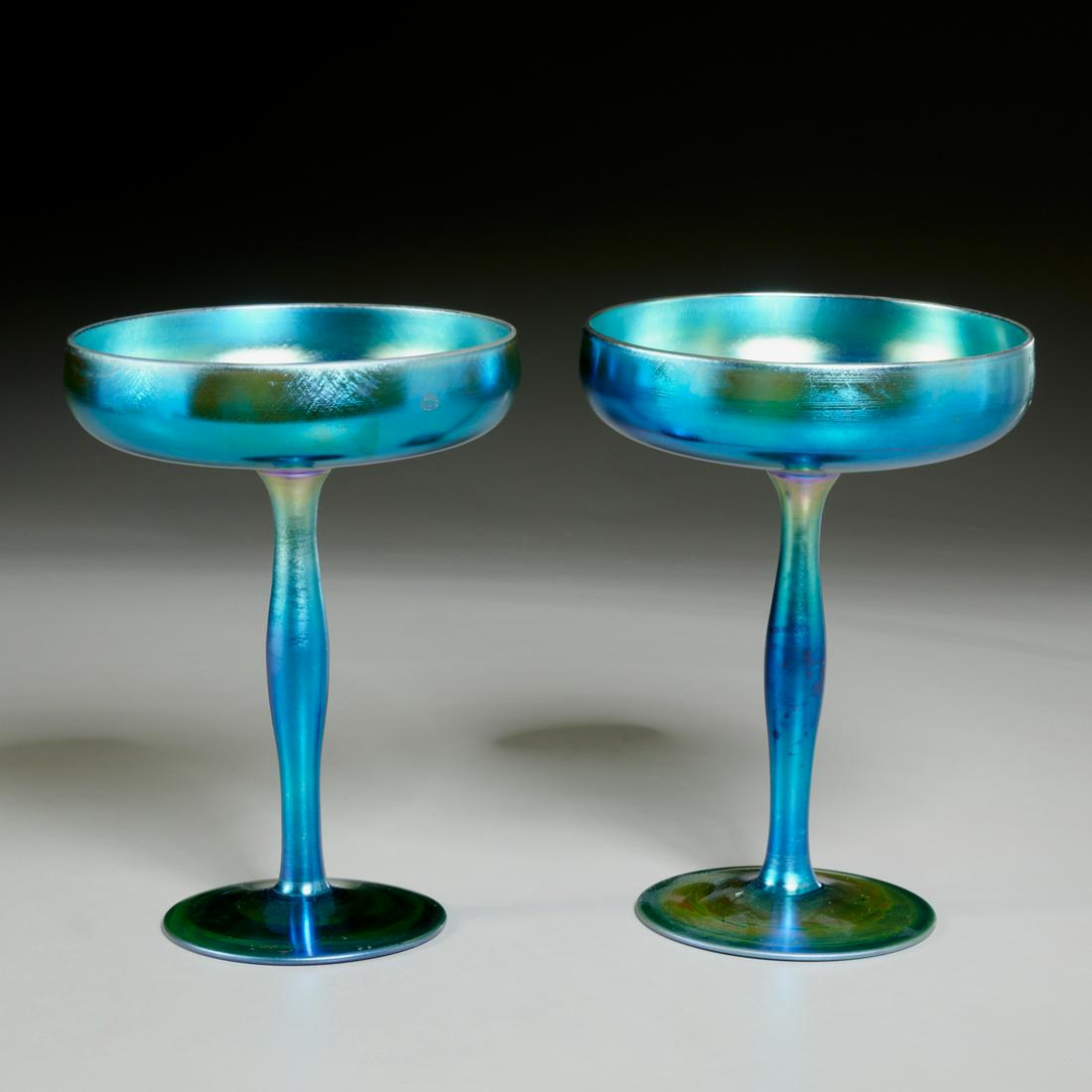 Steuben, (2) Aurene compotes (1 of 5)