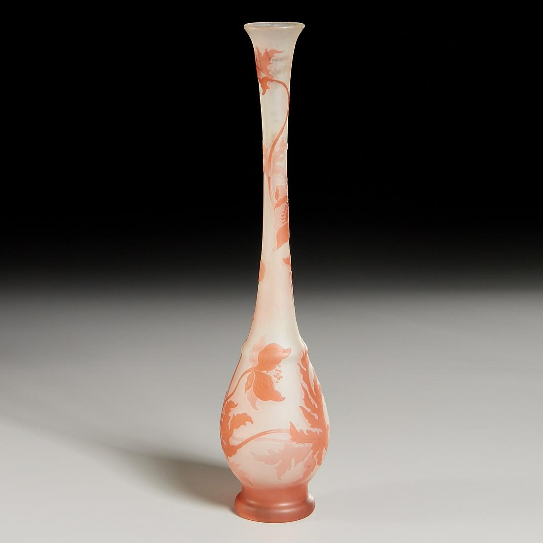 Emile Galle, 15-inch cameo bottle vase (1 of 5)